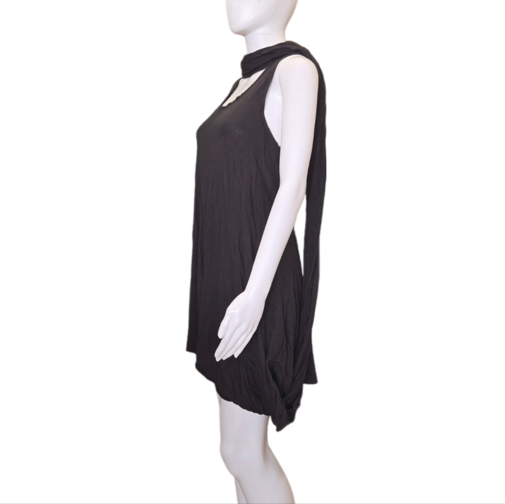 BUDDHIST PUNK Charcoal Grey Convertible Infinity Scarf Racerback Mini Size S NWT
